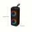 [Portable Wireless Speaker] 1pc Multifunctional Wireless Portable Speaker with LED Lights, USB-C Charging, 5W Stereo Sound, 7-Color Changing Lights, Compact Design for Home & Outdoor Use - Black