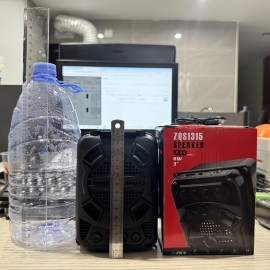 Portable Wireless Speaker Anti-fall Super Bass Outdoor Portable Speaker ZQS1315 Wireless Speaker with LED Light TF/USB/FM/AUX/WIRELESS Karaoke Wireless Speaker with portable phone holder, Perfect for Live Music, Home Party