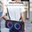 Portable Bluetooth Speaker, with Dual 6.5'' Drvers, Colorful LED And 7500W Wireless Stereo to Immerse Your Party, Adjustable Strap, Ultra Lightweight Portable Design, BT/TF/TWS/USB/AUX, Suitable for Party/Outdoor/Travel
