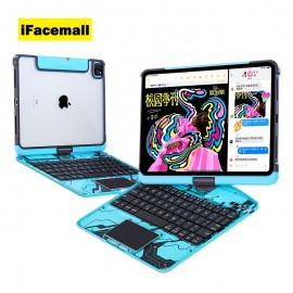 Suitable For IPad 10th Generation Protective Case With Keyboard Lazy Bracket 7-color Backlight Lifting And Rotating Pen Holder Storage Wireless Magic Keyboard Protective Case For 2022 New IPad 10th Generation 10.9 Inch/iPad Air 13 Inch M3/M4 (pink)