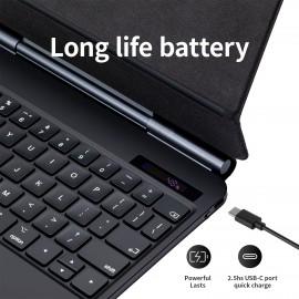 Keyboard Case For IPad Air 11-inch M2 2024, IPad Air 5th/4th Gen And IPad Pro 11-inch 4th/3rd/2nd/1st Gen, 7 Color Backlit, Multi-Touch Trackpad, Floating Magnetic Design, Battery Display