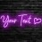 1pc Adjustable LED Neon Light - USB Powered Custom Text Acrylic Wall Decor, Heart Design, Button Control, Perfect for Weddings, Home, Parties, Anniversaries, Christmas, Thanksgiving