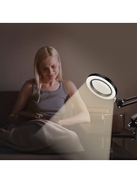 1pc, Foldable Magnifying Desk Lamp, USB Powered with Fixed Device, 3 Adjustable Reading Light Modes, Suitable for Close Range Reading Handicrafts Office Study Bedroom, Prefect for Father's Day Mother's Day Friends Christmas Birthday Gifts Battery Not