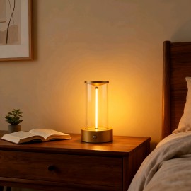 Charging Touch Quantum Bedside Lamp, 3 Colors Adjustable for Dining Room, Bar, Home, Living Room, Study, Bedroom Night Light, Plug-in Ambient Lighting, Gift Holiday Present, Home Decor, Christmas Decoration