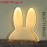 1pc Cute Bunny LED Night Light - Pastel Bedroom, Office, Desk Decor - USB-Powered Wall or Tabletop Lamp - Ideal Gift for Women, Teens, Valentine's, Mother's Day - Minimalist Rabbit Lighting Fixture