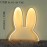 A Cute Iron Art Rabbit USB Lamp with Three Color Options (White Light | Neutral Light | Warm Light) And Dimmable Functionality, Featuring a Minimalist Design That Is Both Functional And Aesthetically Pleasing, Making It an Ideal Gift for Family And
