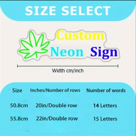 1pc Custom Double row Maple Neon - unique neon signs for wall decor, personalized neon sign with dimmer - stylish bedroom decor, customizable design, perfect gift for weddings, birthdays and party celebrations, essential party decor supplies