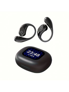 ANC TWS Earbuds with Full Touch Screen LCD over the ear Wireless Headphones for Gaming LED Battery Indicator, HiFi Stereo, low latency, Touch Control, Sports Travel with Full Color Touch Screen, Earbud Wireless