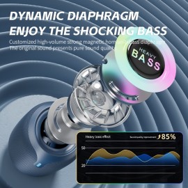 Portable Wireless 5.3 Subwoofer Speaker with Heavy Bass, RGB & 360° Sound - Wireless -C Lowrider/Party Speaker for, Outdoor, Car, PC Gaming - Long Battery Life, Control (No Charger Included)