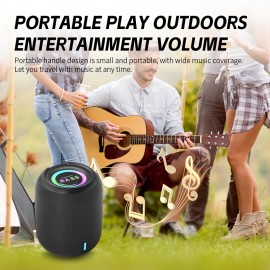 Portable Wireless 5.3 Subwoofer Speaker with Heavy Bass, RGB & 360° Sound - Wireless -C Lowrider/Party Speaker for, Outdoor, Car, PC Gaming - Long Battery Life, Control (No Charger Included)