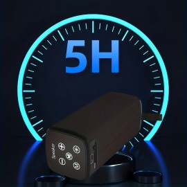 [Portable Wireless Speaker] 1pc Multifunctional Wireless Portable Speaker with LED Lights, USB-C Charging, 5W Stereo Sound, 7-Color Changing Lights, Compact Design for Home & Outdoor Use - Black, Portable Wireless Speaker, Outdoor Audio, Modern Audio Gear, Durable Audio Device, Wireless Speaker, Powerful Wireless Speaker