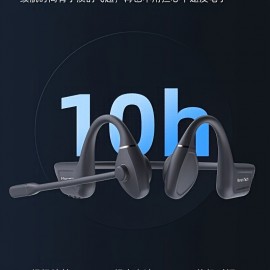 Wireless Over-Ear Open ENC Noise-Canceling Bone Conduction Bluetooth Headphones for Business Calls and Music