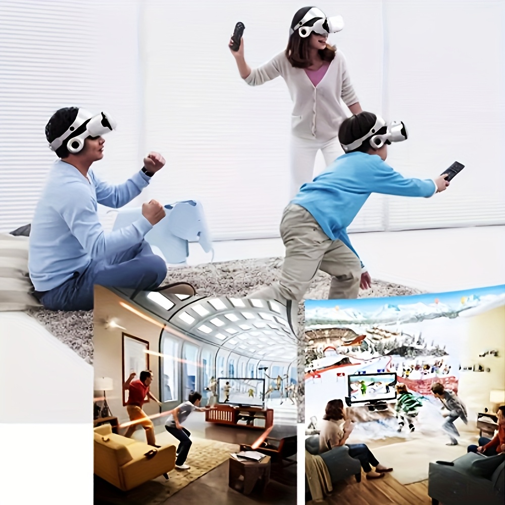 4K Virtual Reality Helmet for Smartphones - Ergonomic Design, Multifunctional Buttons, No Battery Needed, Blue HD Lenses, 6.5-Inch Screen, Wide Field of Vision, VR Headset for Hands-Free Us