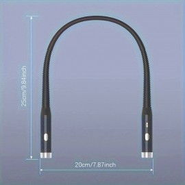 LED Neck Reading Lamp, Bed Reading Lamp, Tri-color Dimming, 6 levels of brightness for cozy bedtime reading, knitting & crafting, camping, outdoor hideaway setup, ideal gift for Halloween & Christmas!, Camping Lantern, Knitting Lamp, Adjustable Lamp