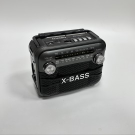 X-BASS Portable FM Radio with Flashlight - 800mAh Rechargeable Battery, Multi-Band (FM/AM/SW1-6), USB/TF/BT Playback, 2-4H Playtime, Red & Black, Ideal for Indoor & Outdoor Use, Radio Portable Rechargeable